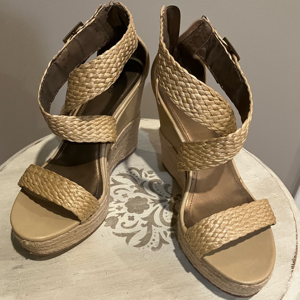 Rattan Wedge Sandals